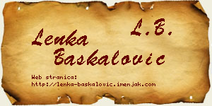 Lenka Baškalović vizit kartica